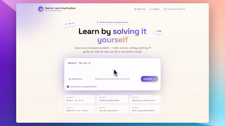 Teachoo — pantalla 1